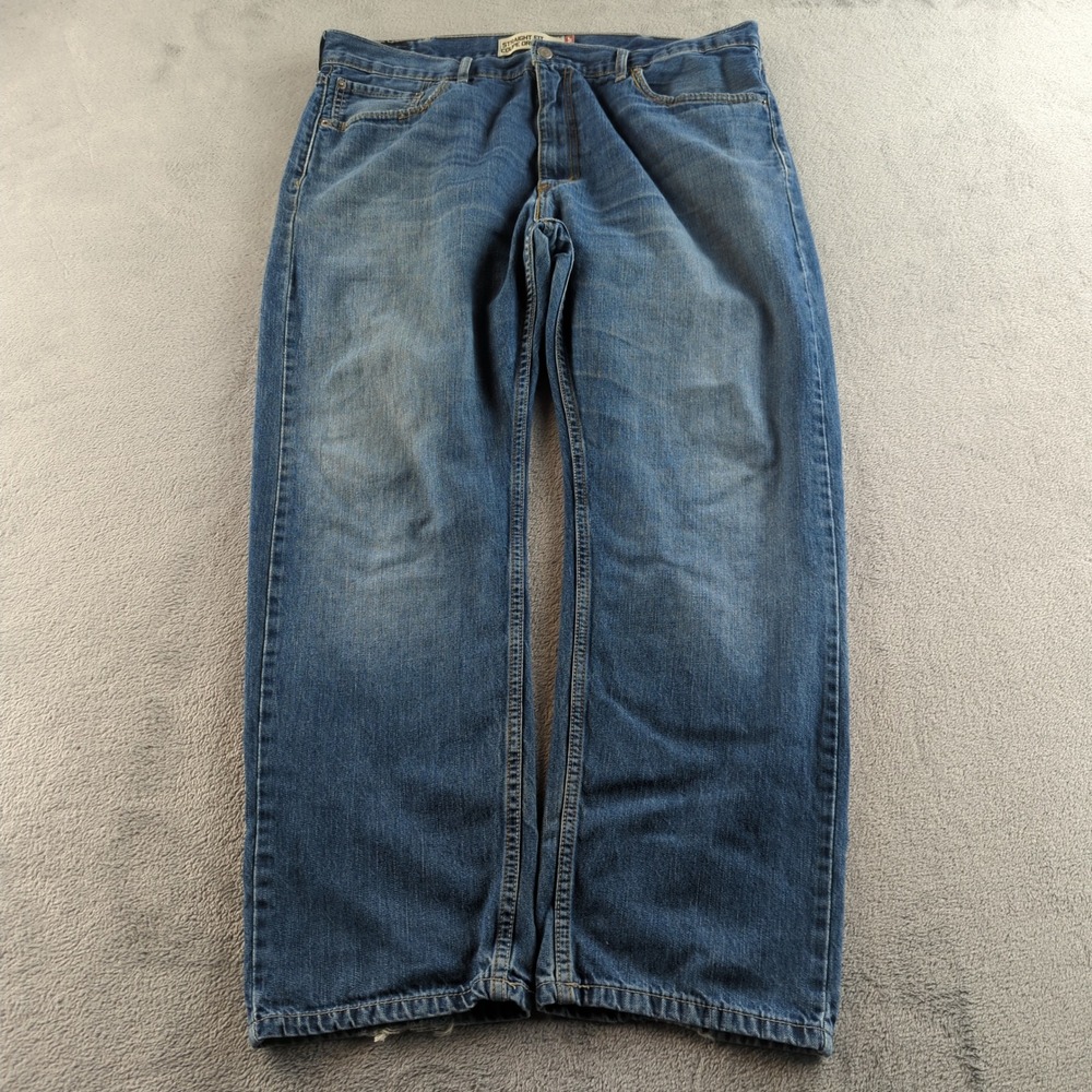 Vintage Y2K Levis Jeans 40x28* Blue Faded 505 Straight Wide Grunge Skate Baggy